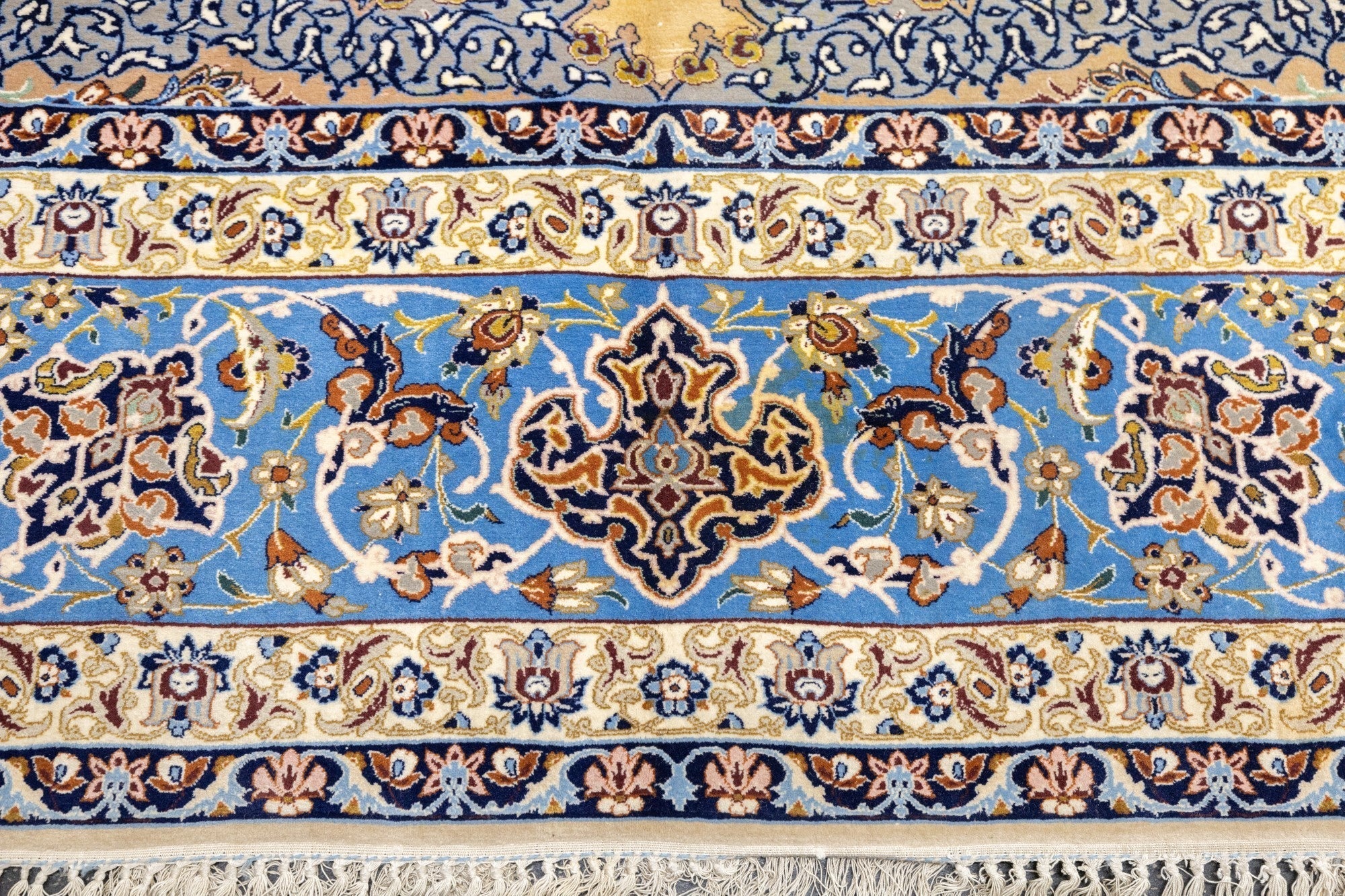 Extremely Fine Isfahan Wool and Silk Rug 10'6'' x 13'11''