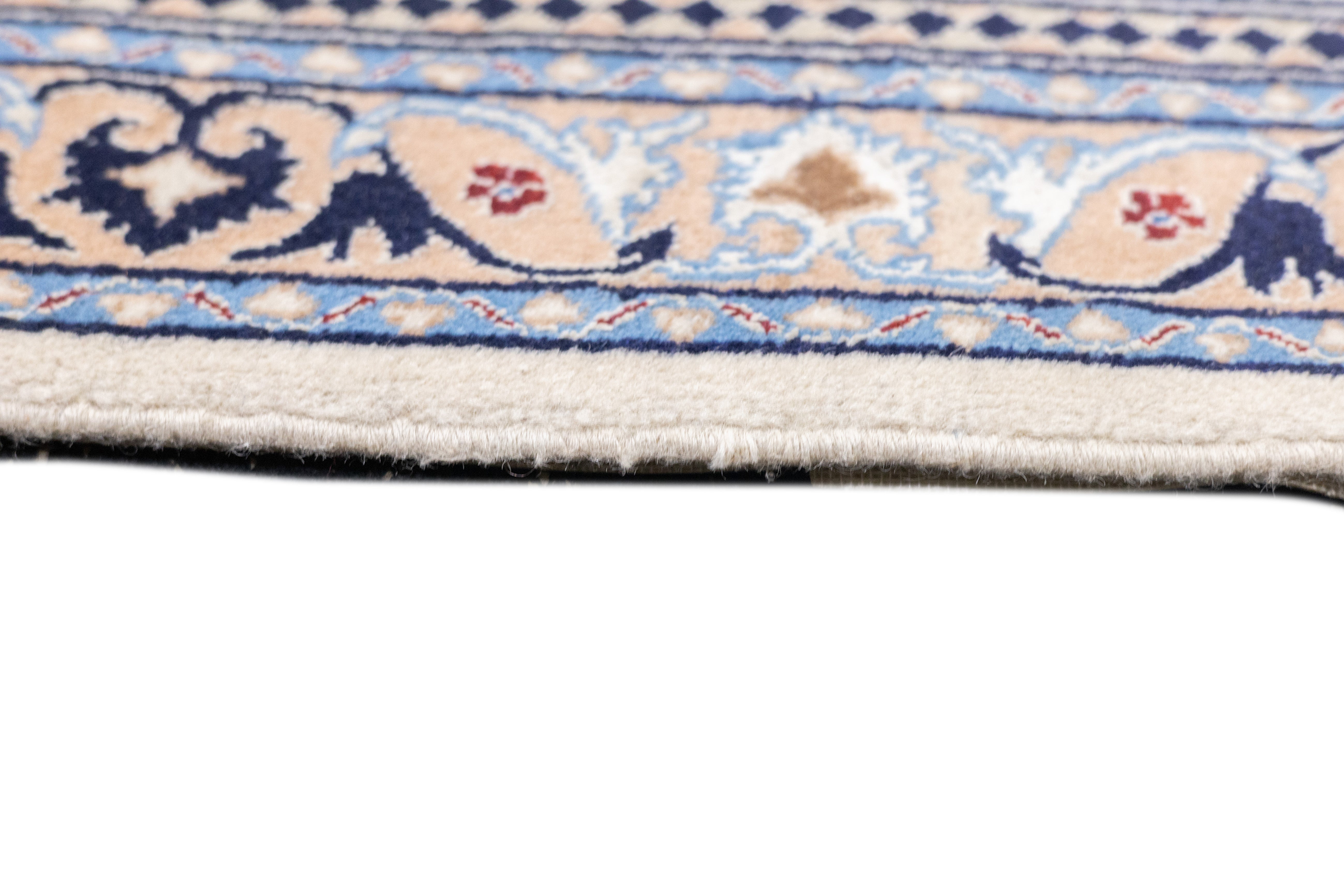 Extremely Fine  Nain Rug Wool & Silk Rug 7'10'' x 7'11''