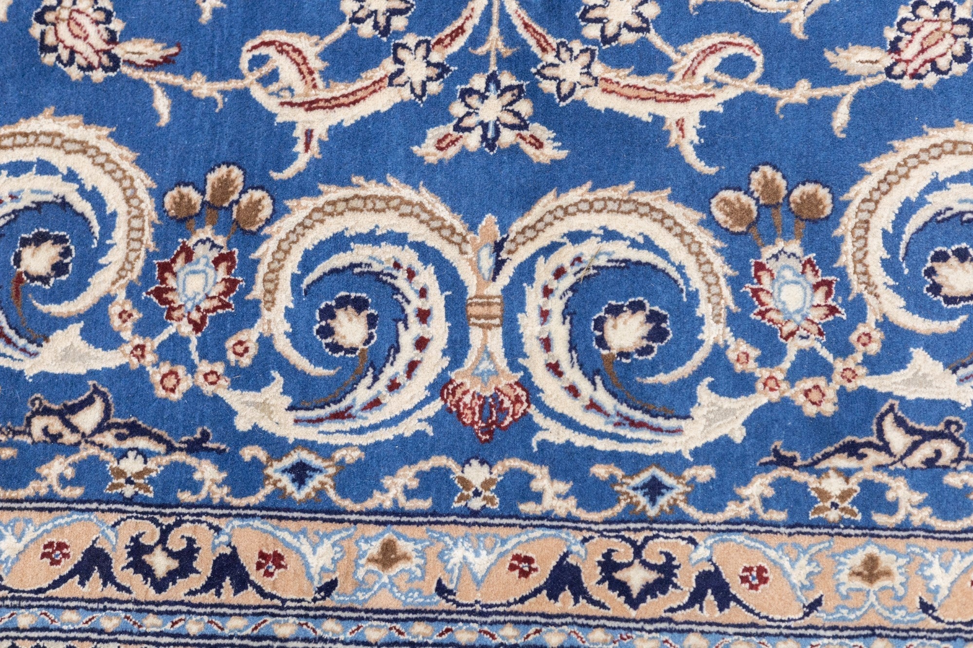 Extremely Fine  Nain Rug Wool & Silk Rug 7'10'' x 7'11''