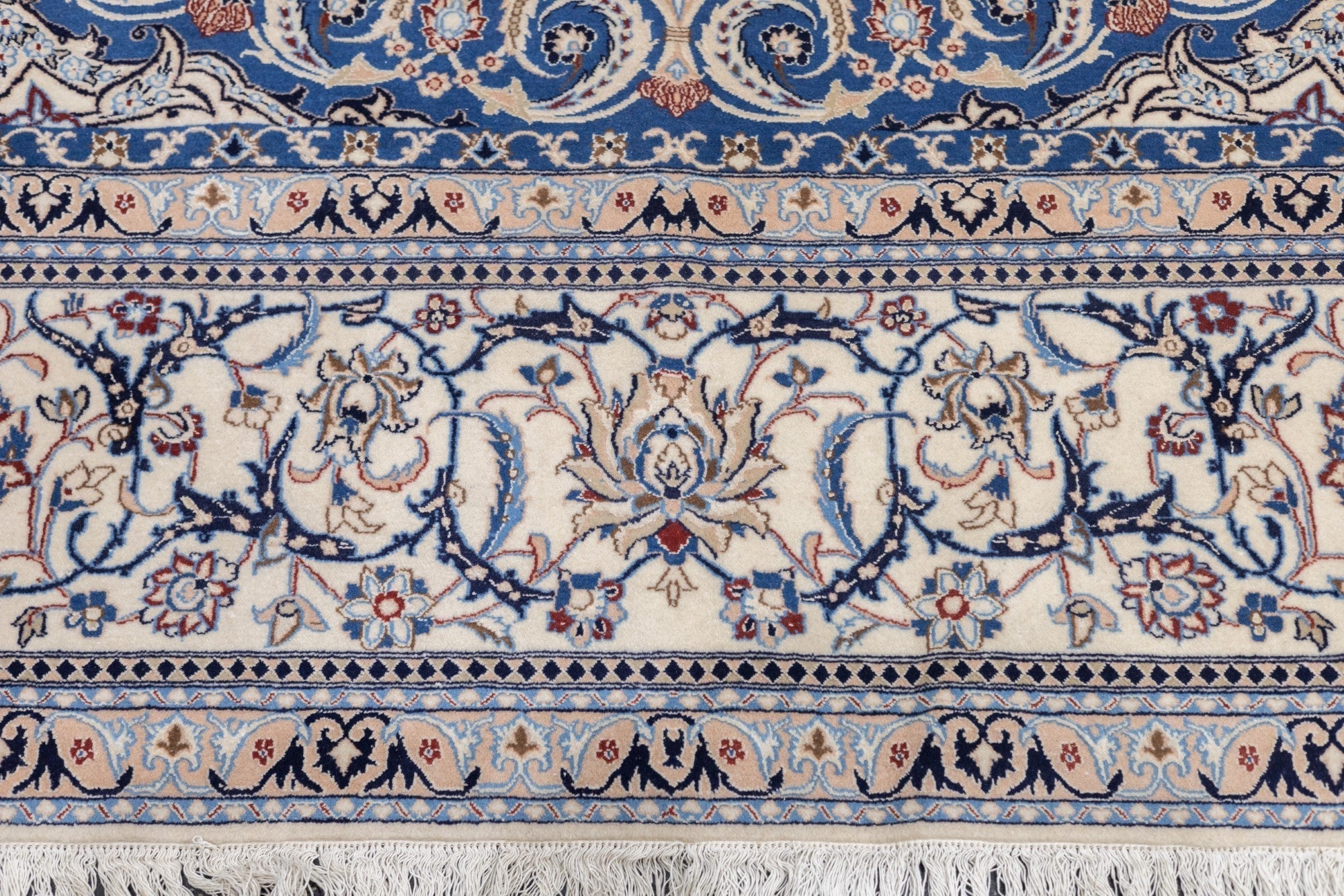Extremely Fine  Nain Rug Wool & Silk Rug 7'10'' x 7'11''