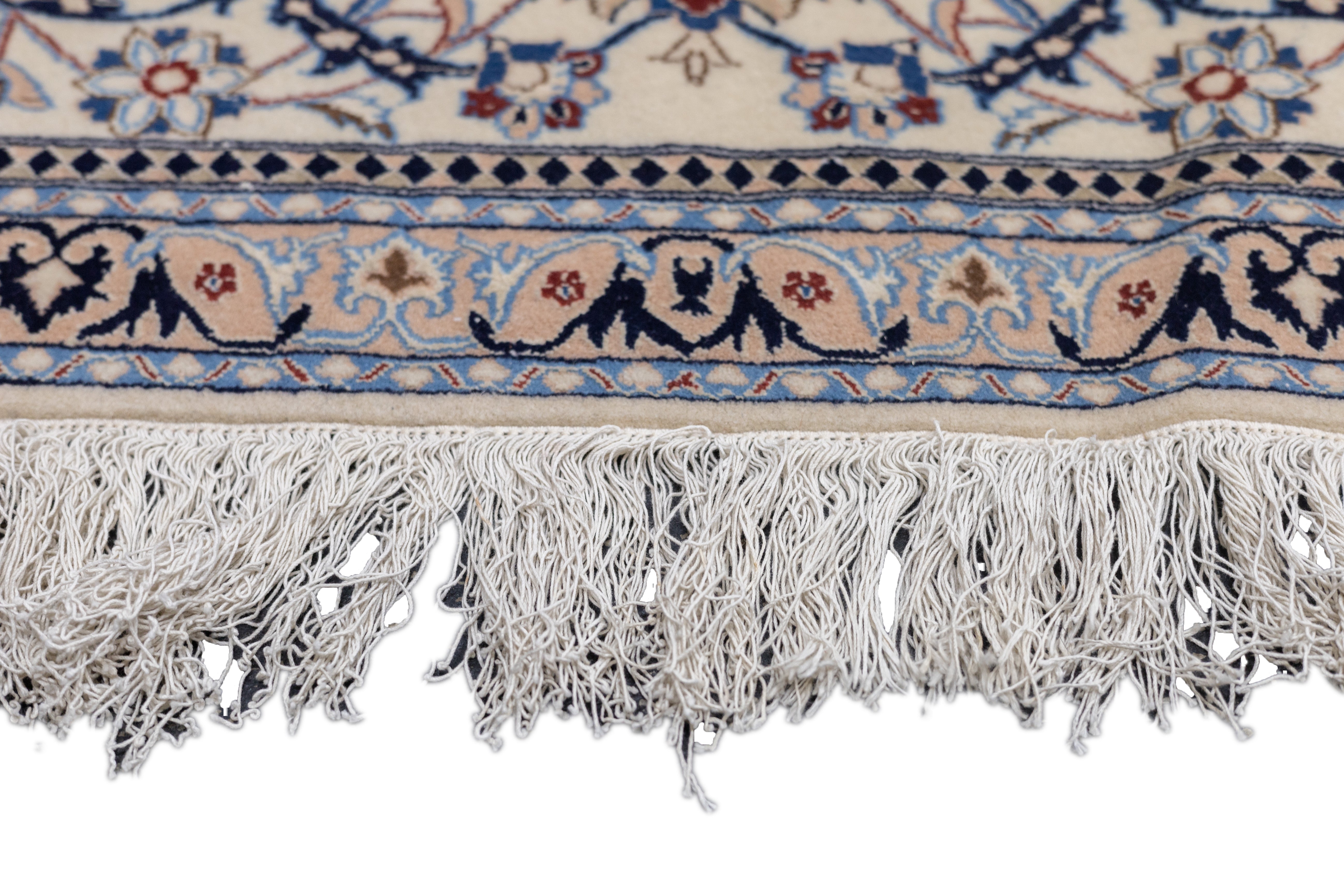 Extremely Fine  Nain Rug Wool & Silk Rug 7'10'' x 7'11''