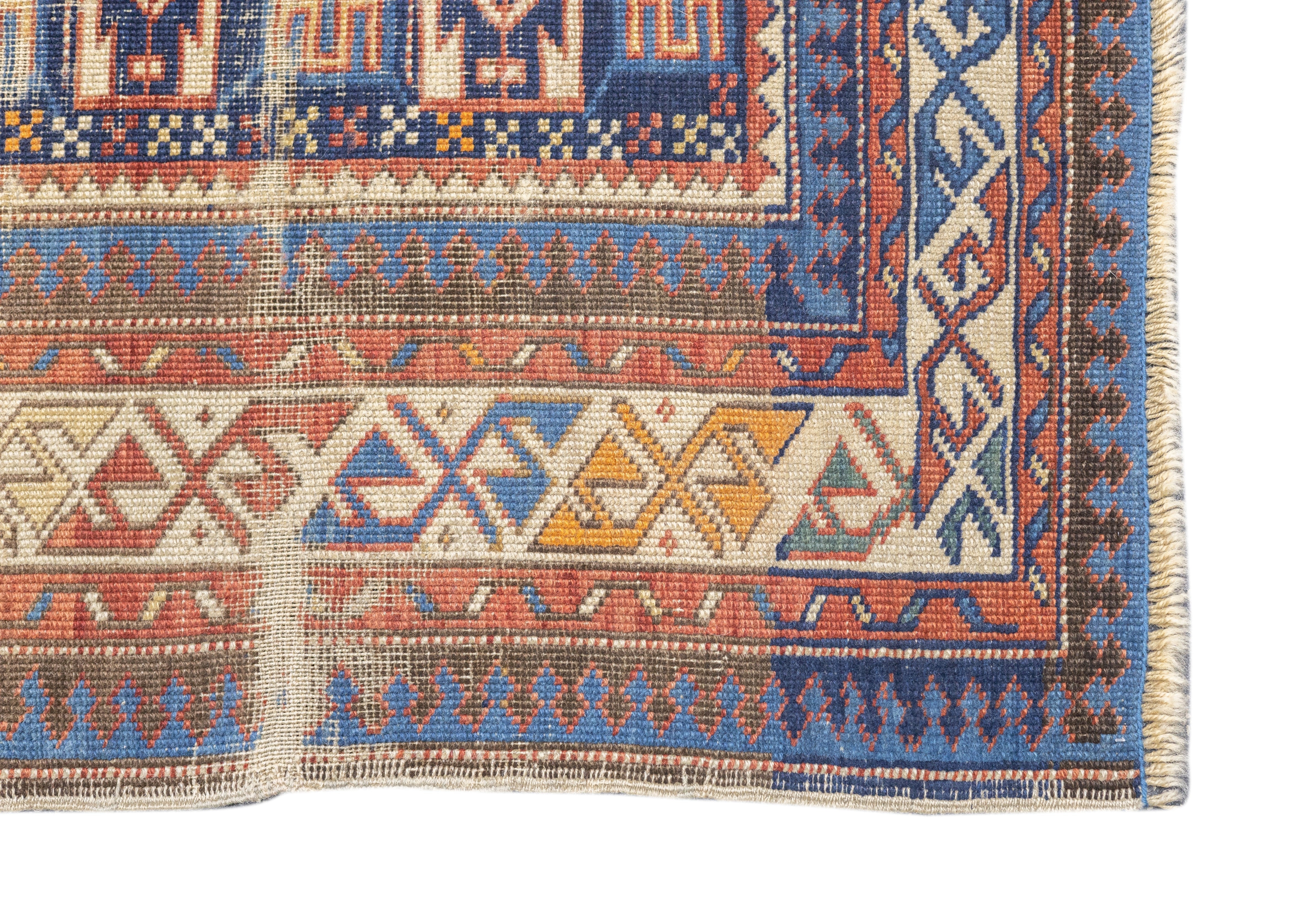 Antique Kuba Rug 3'8'' x 5'1''