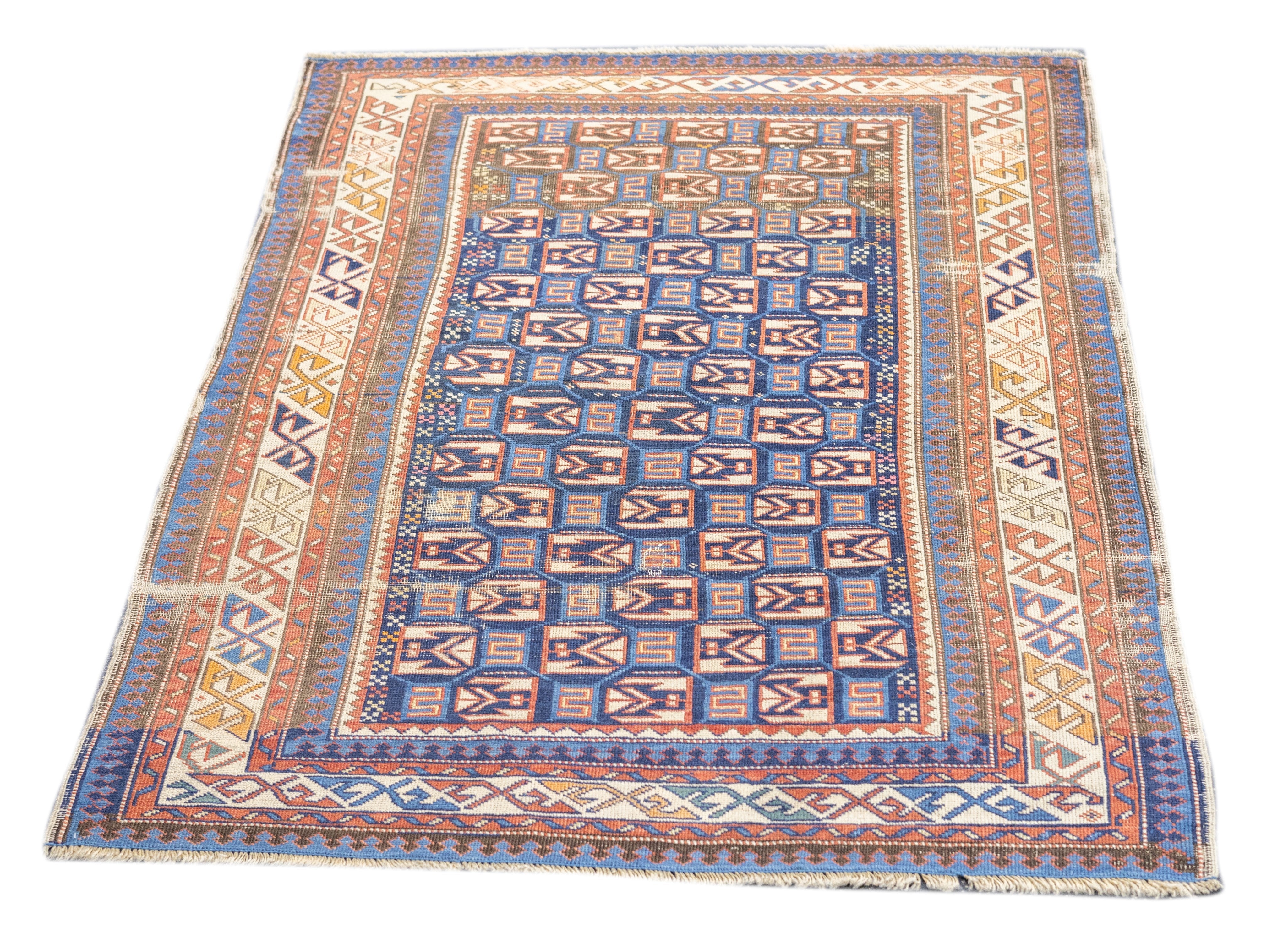 Antique Kuba Rug 3'8'' x 5'1''