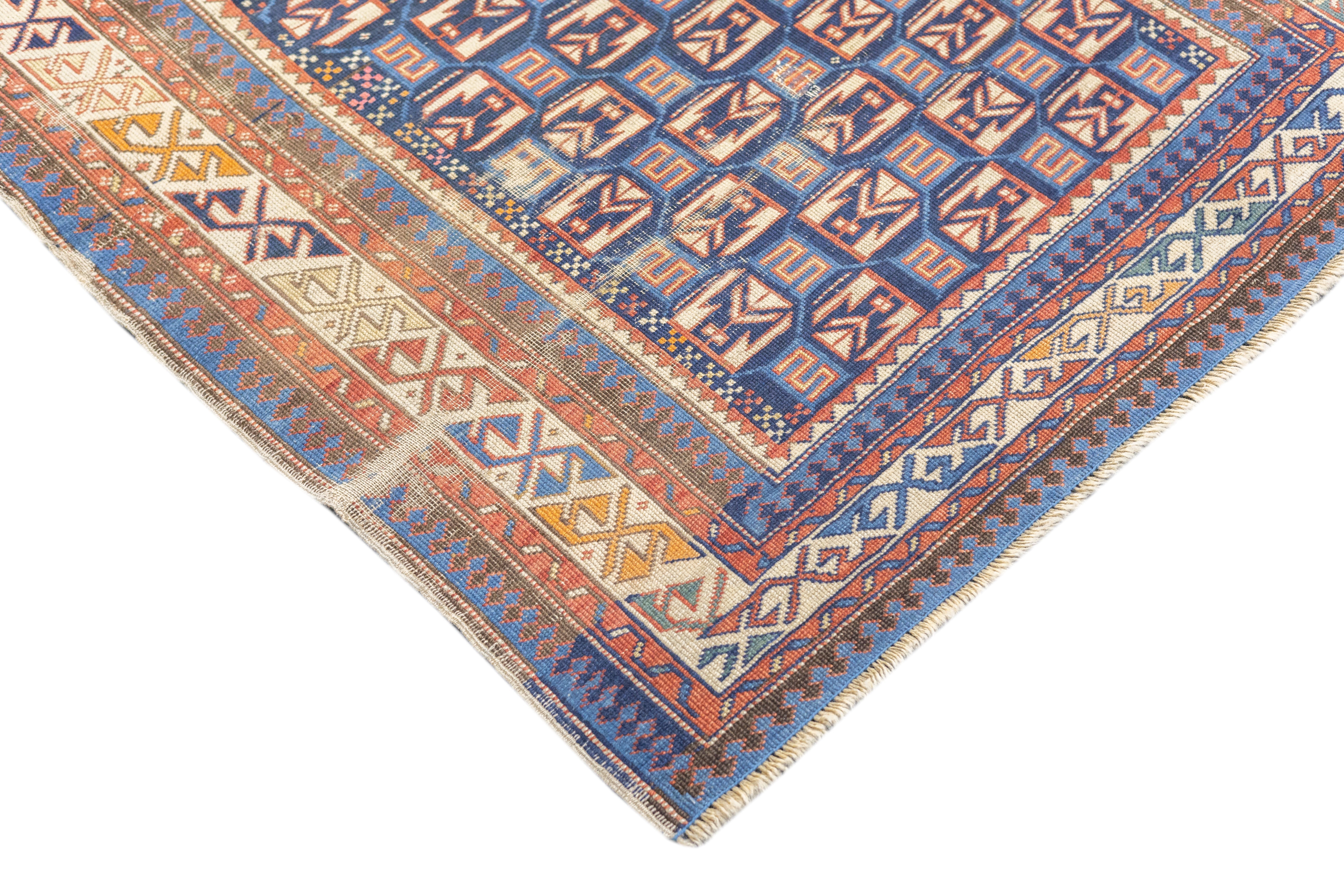 Antique Kuba Rug 3'8'' x 5'1''