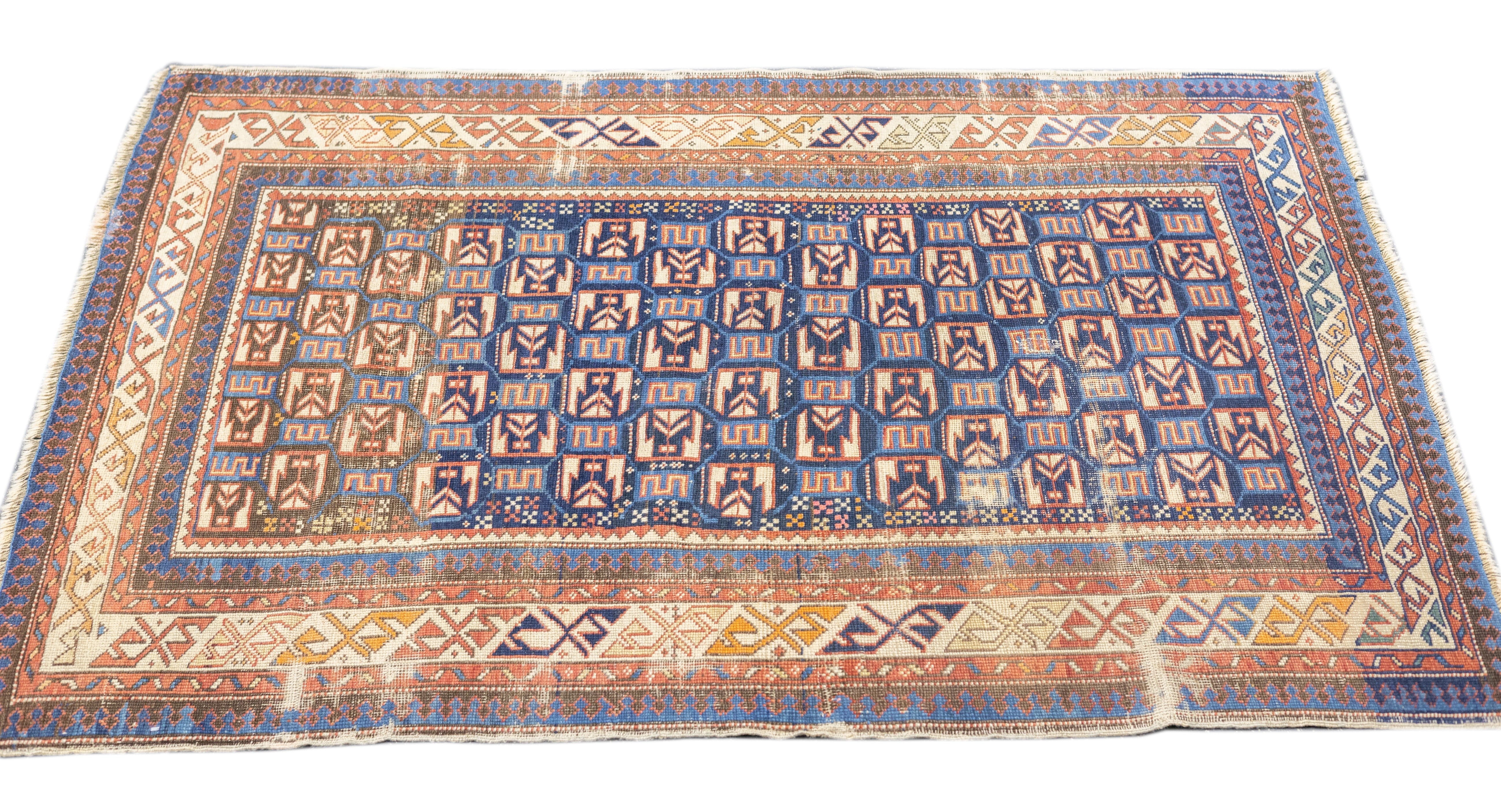 Antique Kuba Rug 3'8'' x 5'1''