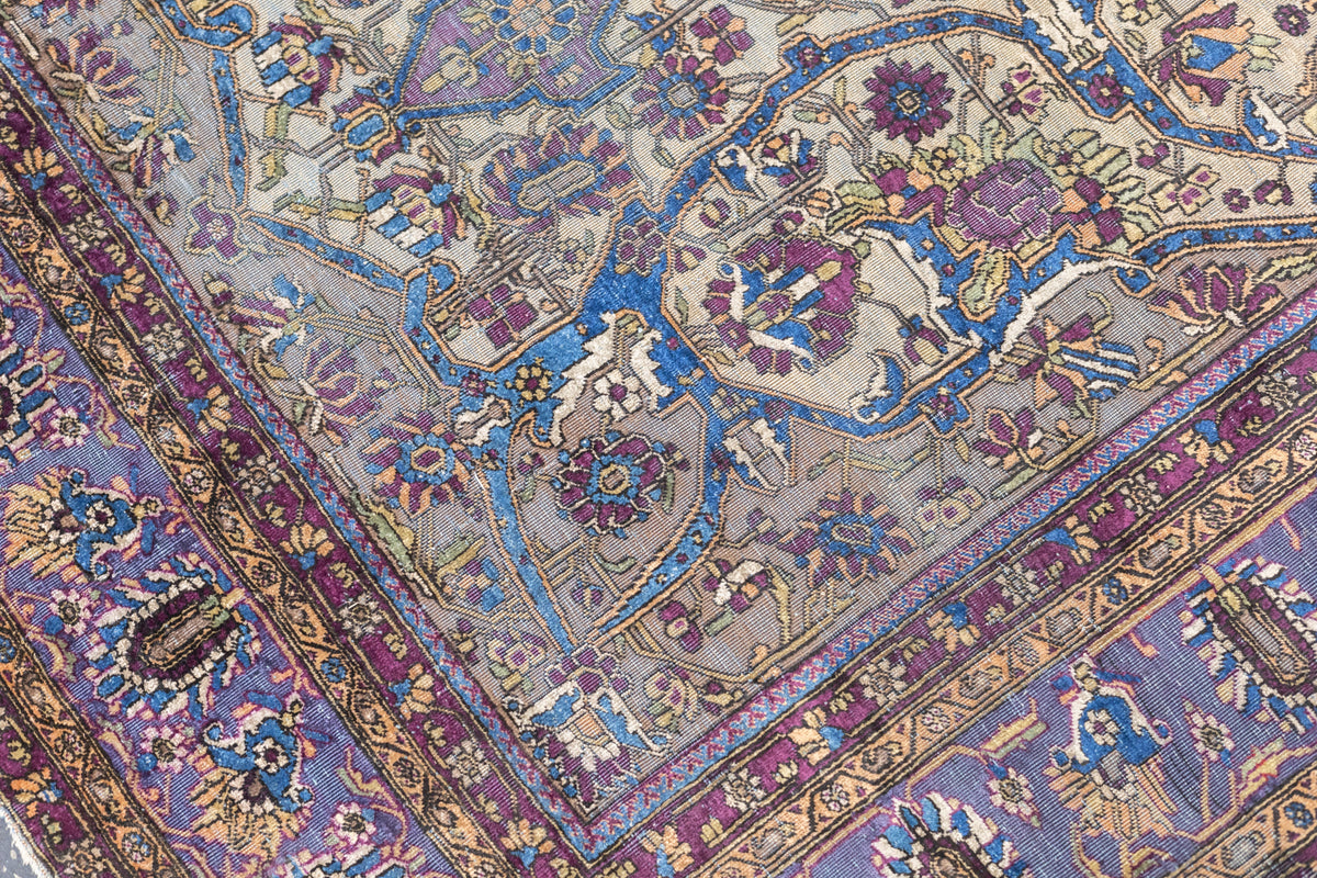 Antique Silk Mohtashem Kashan Rug 4'0" x 6'10''