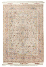 Extremely Fine  Tabriz Wool & Silk woven Rug 4'11'' x 7'1''