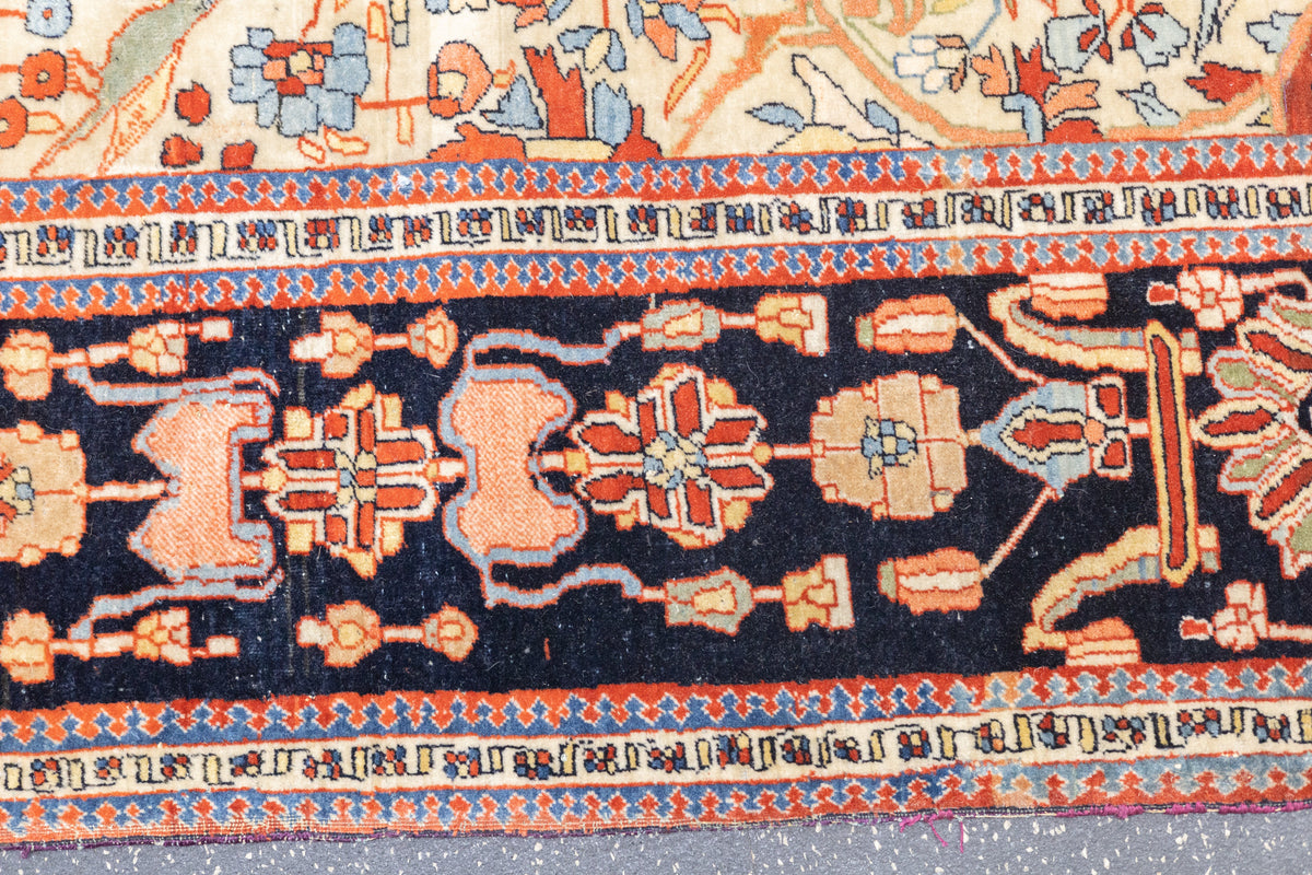 Antique Mohtashem Kashan Rug 4'4'' x 6'8''