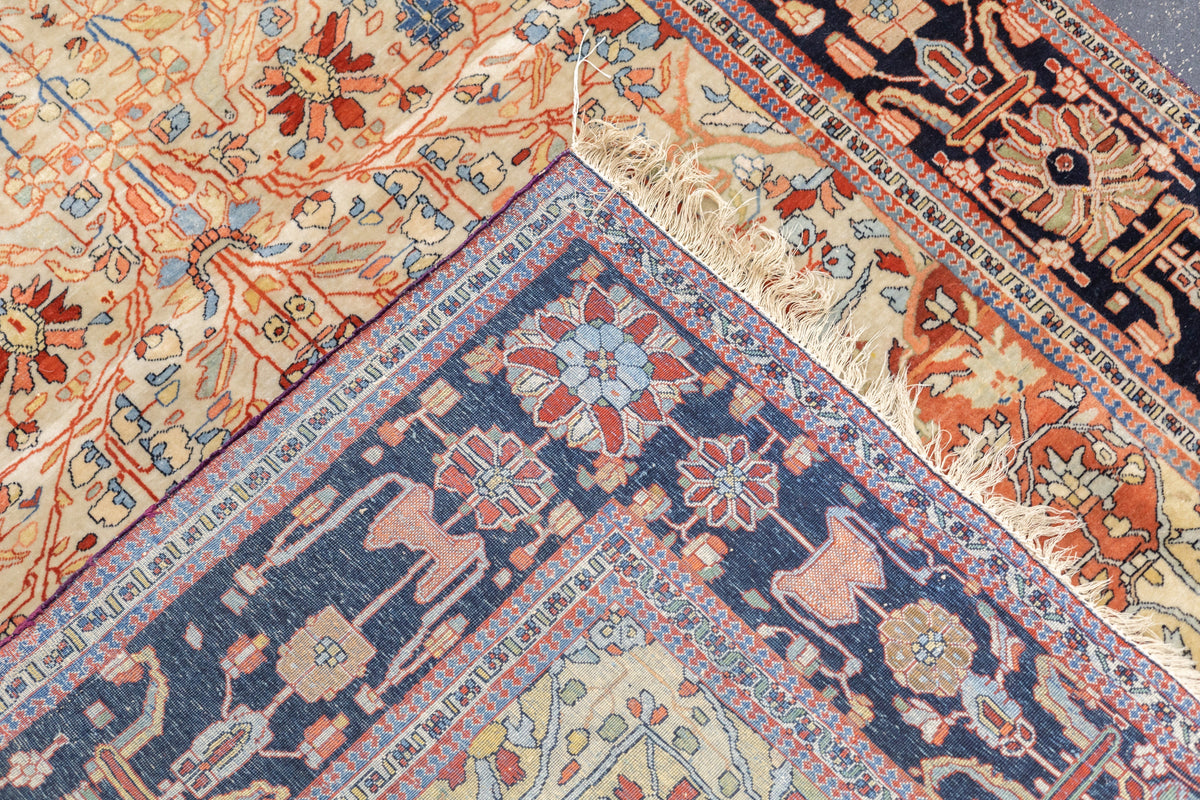 Antique Mohtashem Kashan Rug 4'4'' x 6'8''