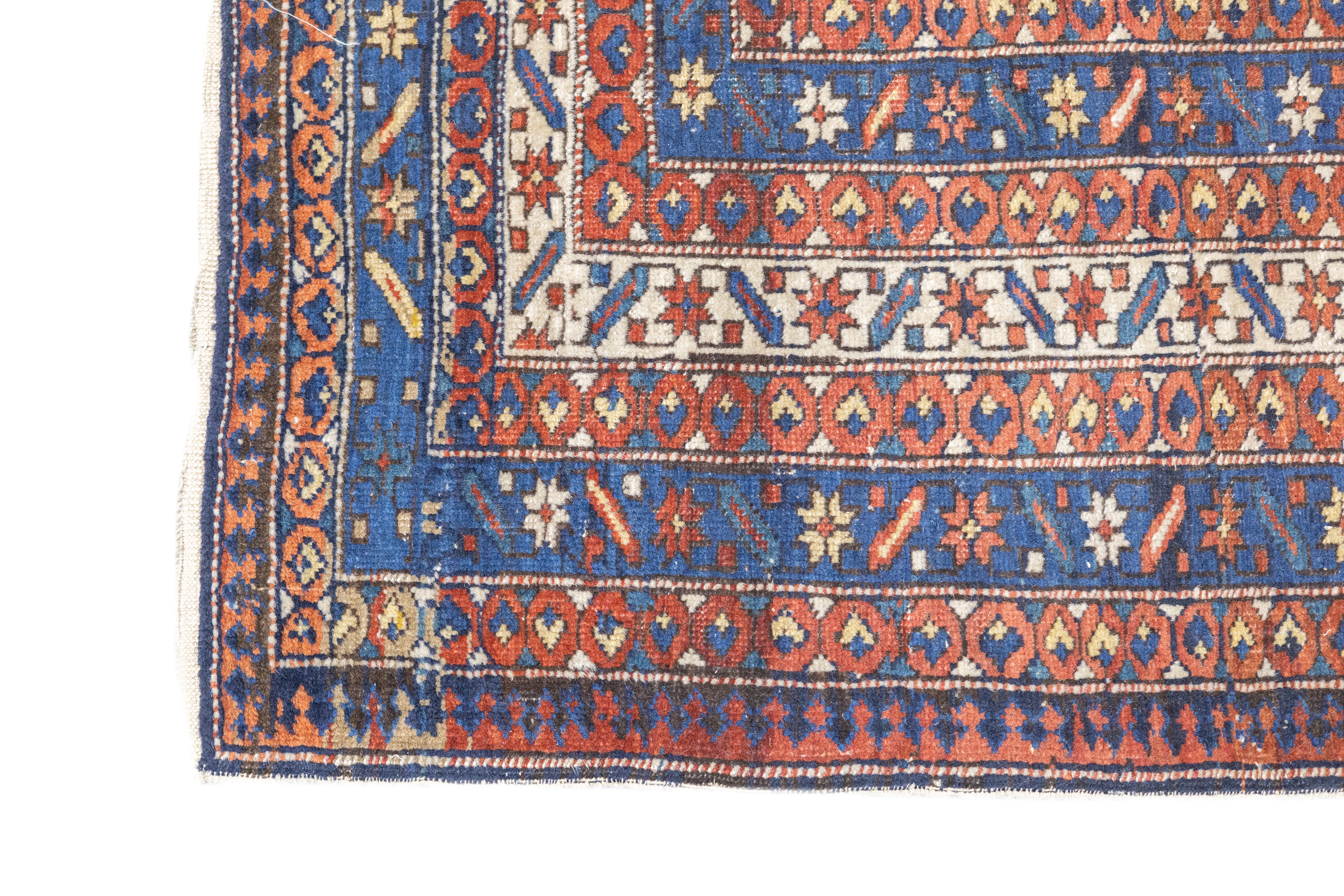 Antique Caucasian Kuba Rug 4'1'' x 5'9''