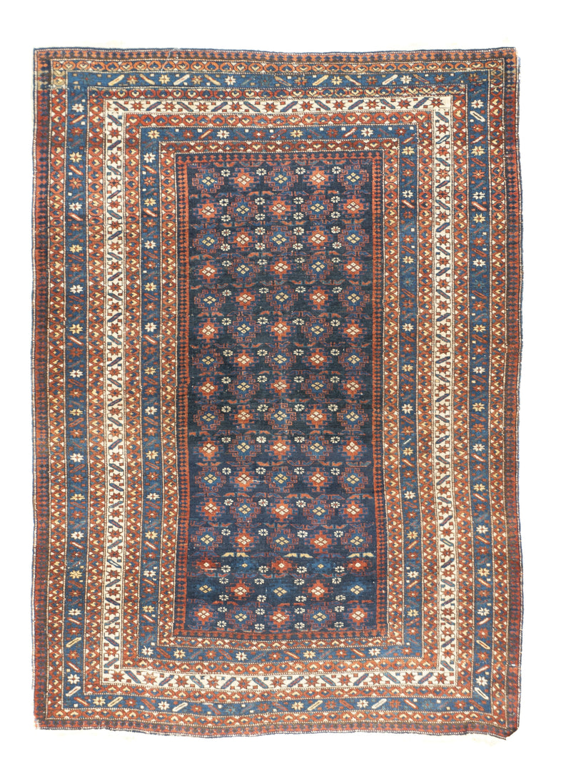 Antique Caucasian Kuba Rug 4'1'' x 5'9''
