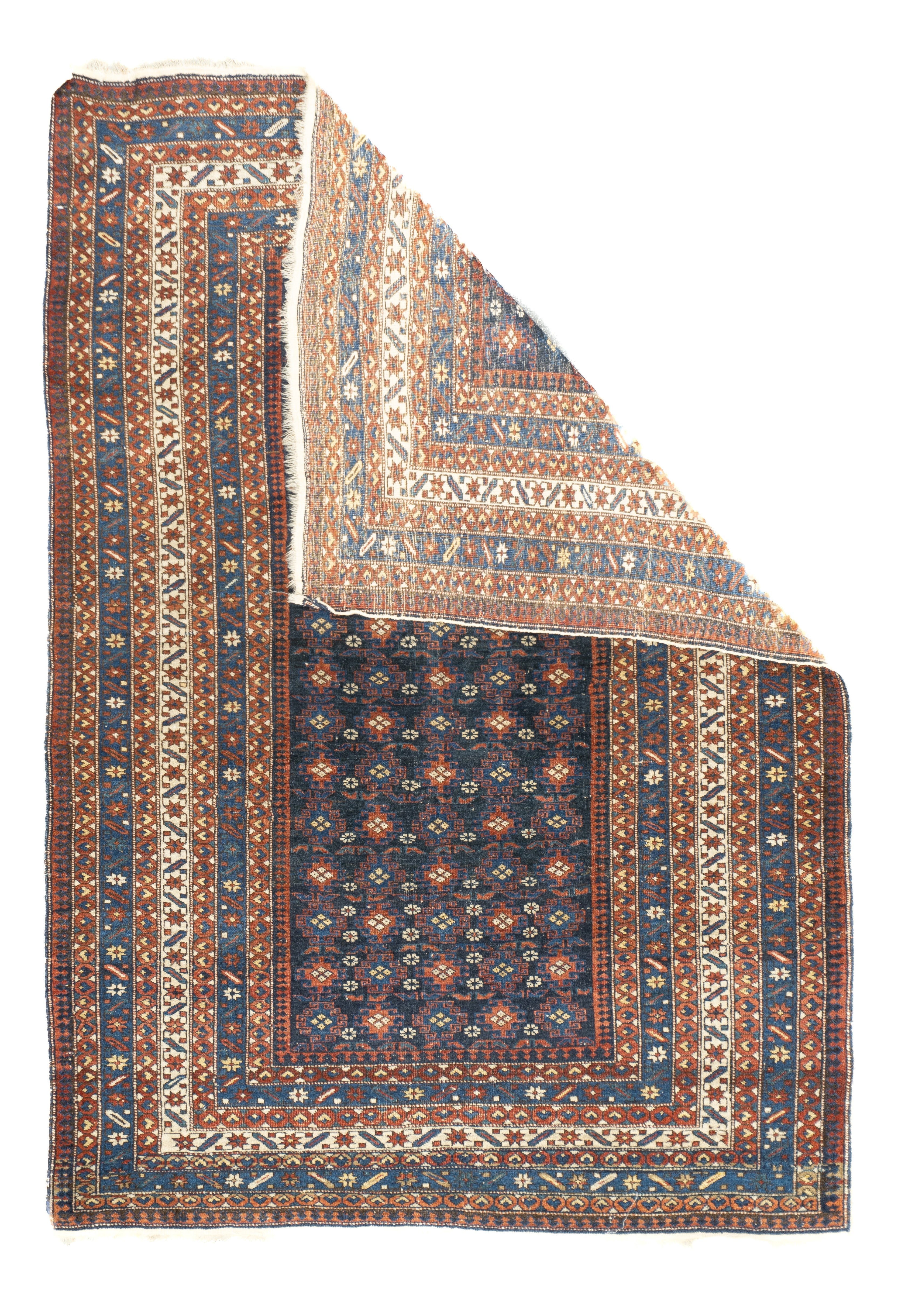 Antique Caucasian Kuba Rug 4'1'' x 5'9''