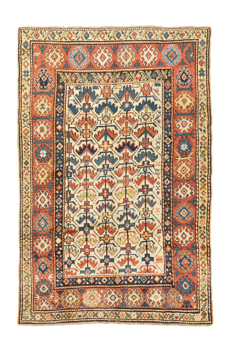 Antique Caucasian Kazak Rug 4'9'' x 7'0