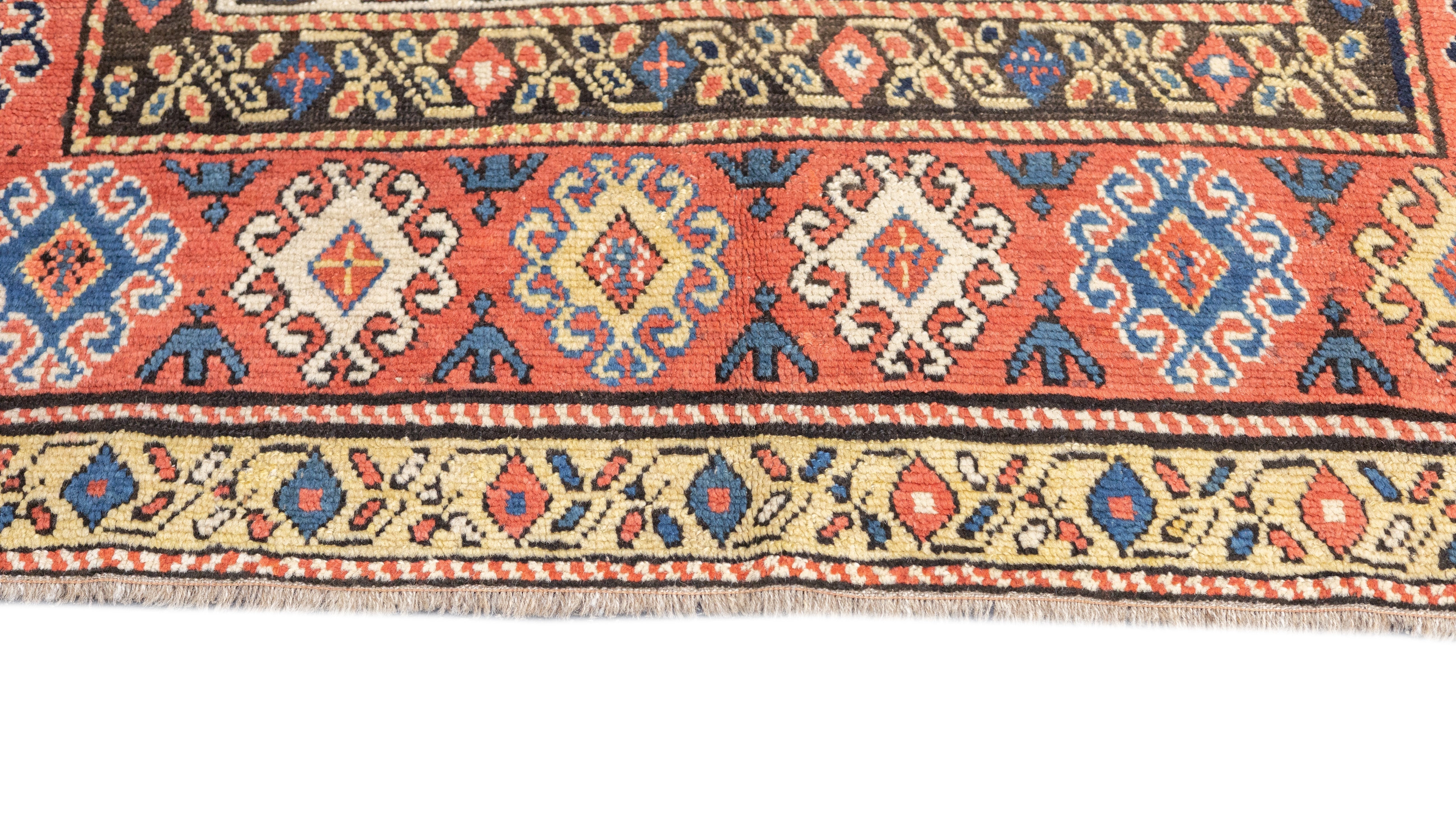 Antique Caucasian Kazak Rug 4'9'' x 7'0"