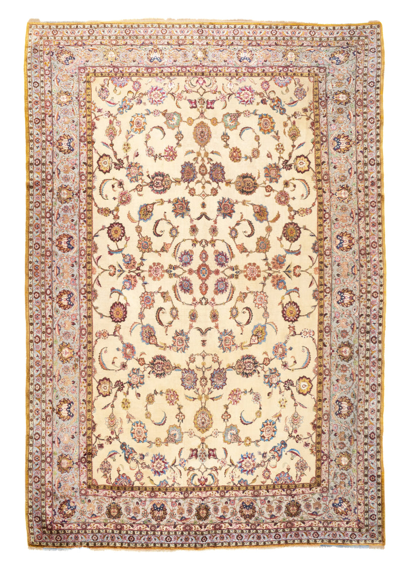 Antique Silk Souf Kashan Rug 8' x 11'8''