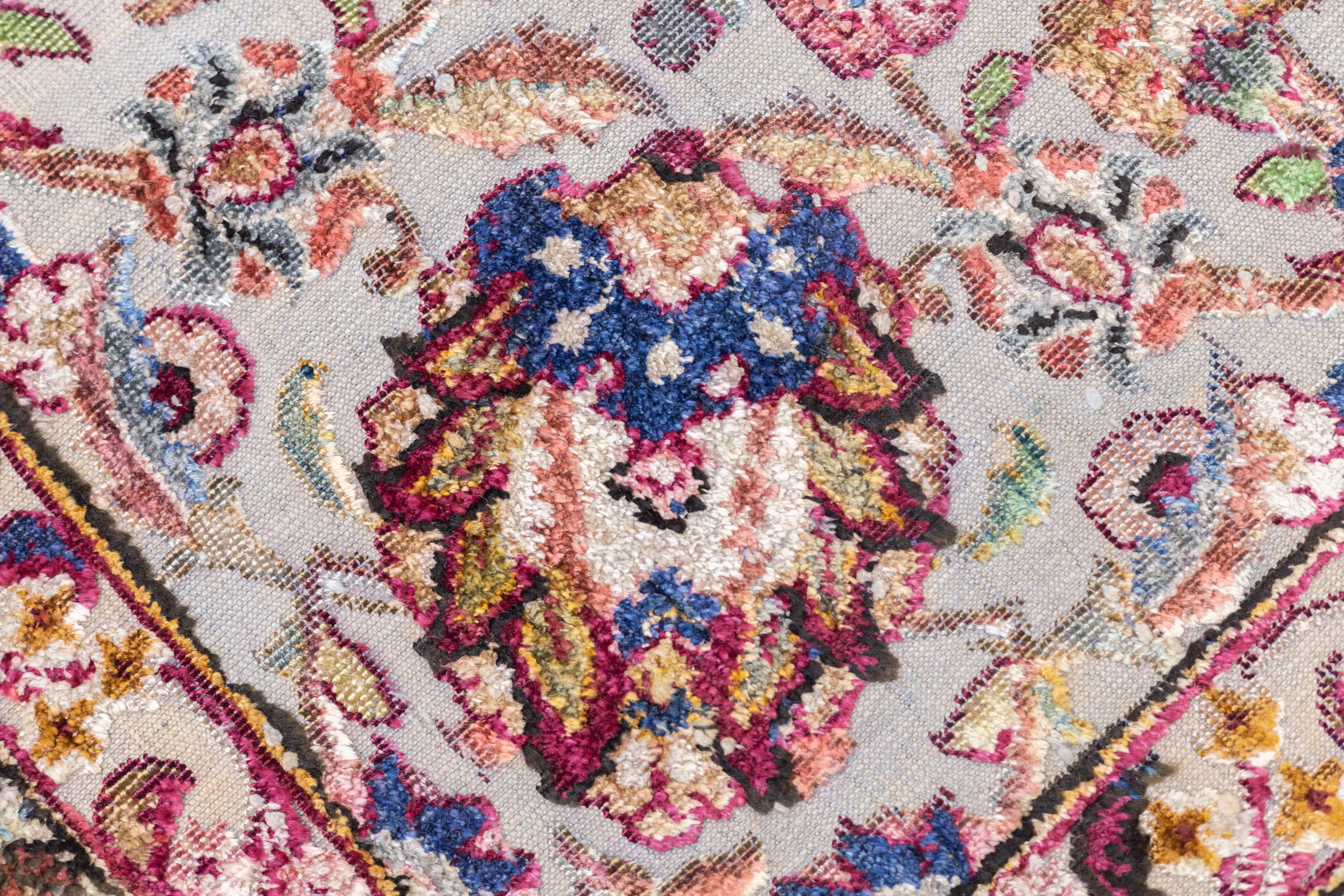 Antique Silk Souf Kashan Rug 8' x 11'8''