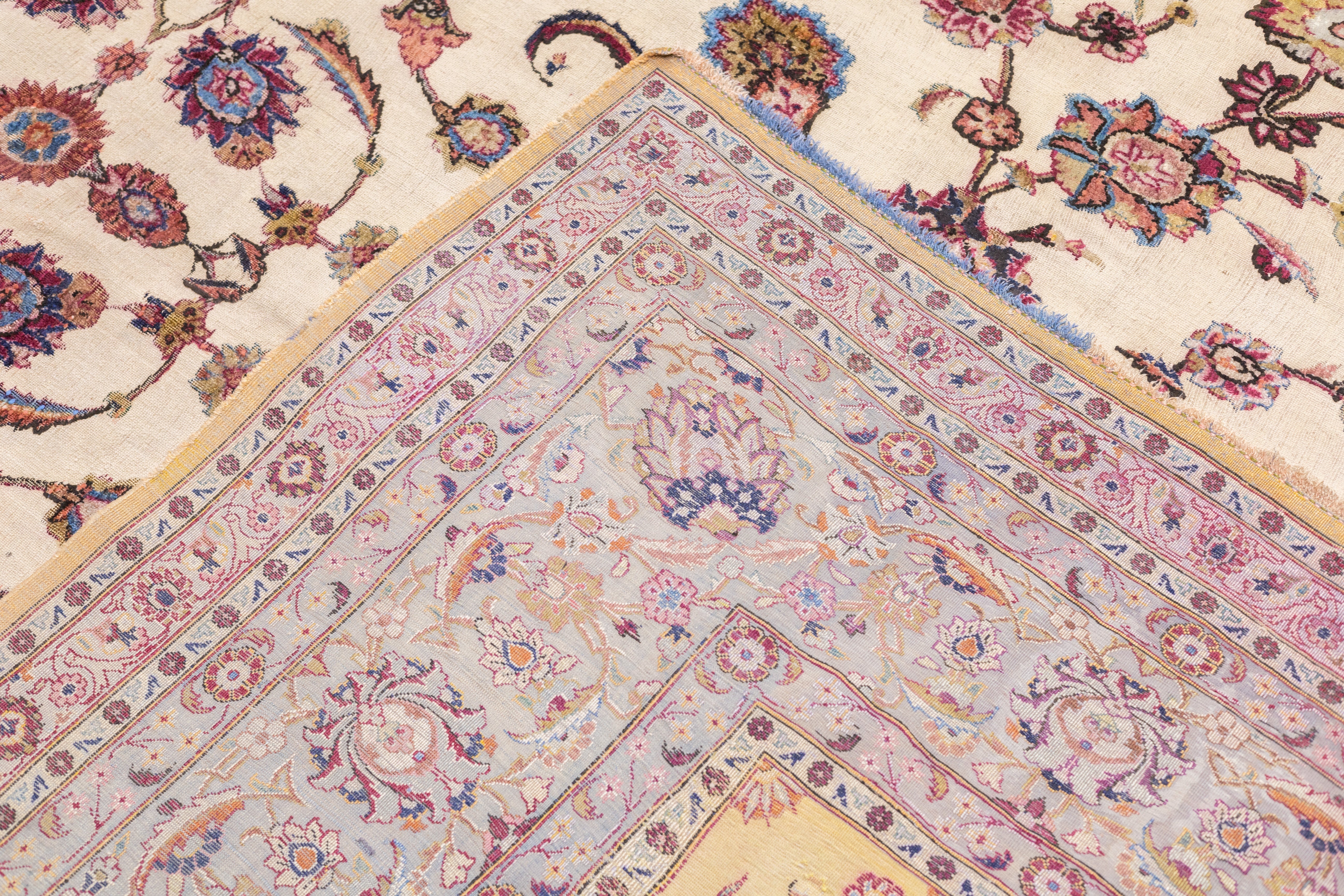 Antique Silk Souf Kashan Rug 8' x 11'8''