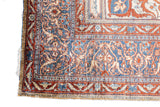Antique Silk Heriz Rug 4'6'' x 5'11''