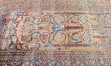 Antique Silk Heriz Rug 4'6'' x 5'11''