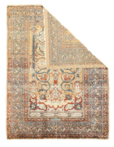 Antique Silk Heriz Rug 4'6'' x 5'11''