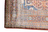 Antique Silk Heriz Rug 4'6'' x 5'5''
