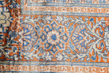 Antique Silk Heriz Rug 4'6'' x 5'5''