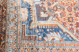 Antique Silk Heriz Rug 4'6'' x 5'5''