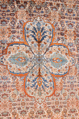 Antique Silk Heriz Rug 4'6'' x 5'5''