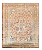 Antique Silk Heriz Rug 4'6'' x 5'5''