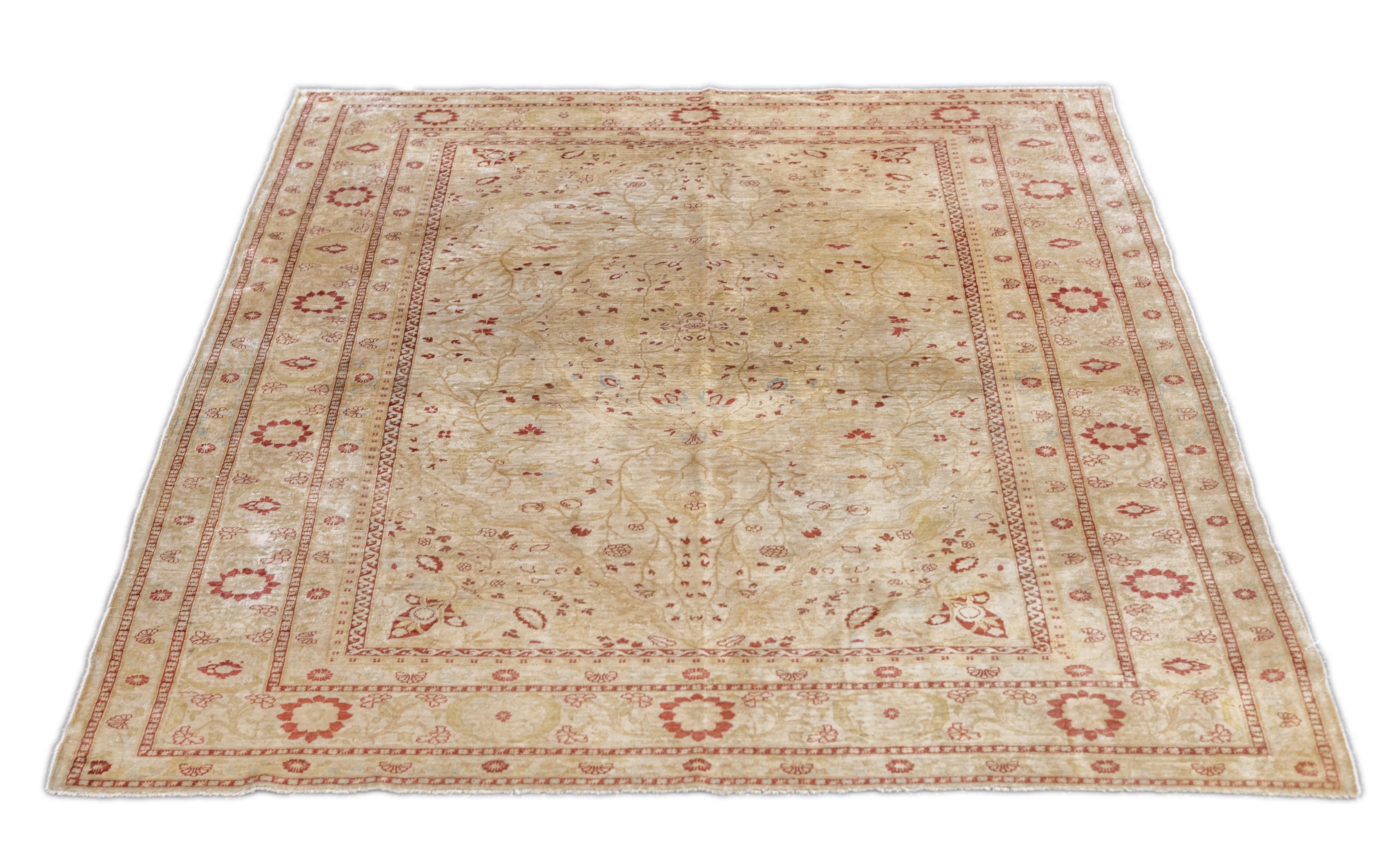Silk Haji Jalili Tabriz Rug 4'2'' x 5'1''