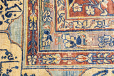 Antique Silk Heriz Rug 4'3'' x 5'6''