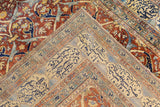 Antique Silk Heriz Rug 4'3'' x 5'6''