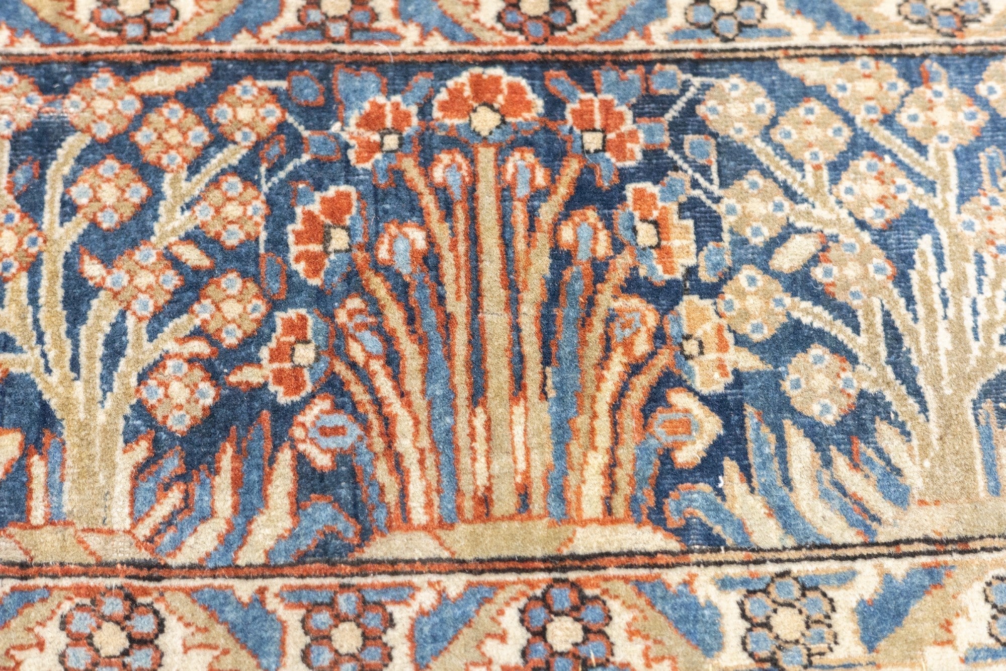 Antique Mohtasham Kashan Rug 4'5'' x 6'7''