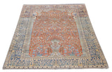 Antique Mohtasham Kashan Rug 4'5'' x 6'7''