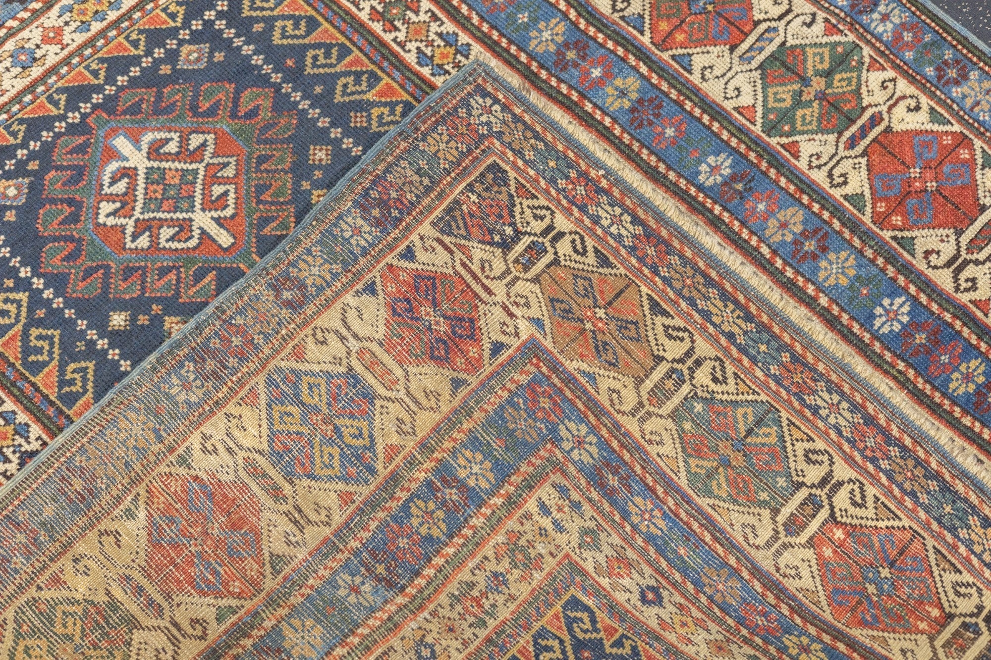 Antique Caucasian Kuba Rug 4'0" x 4'9''