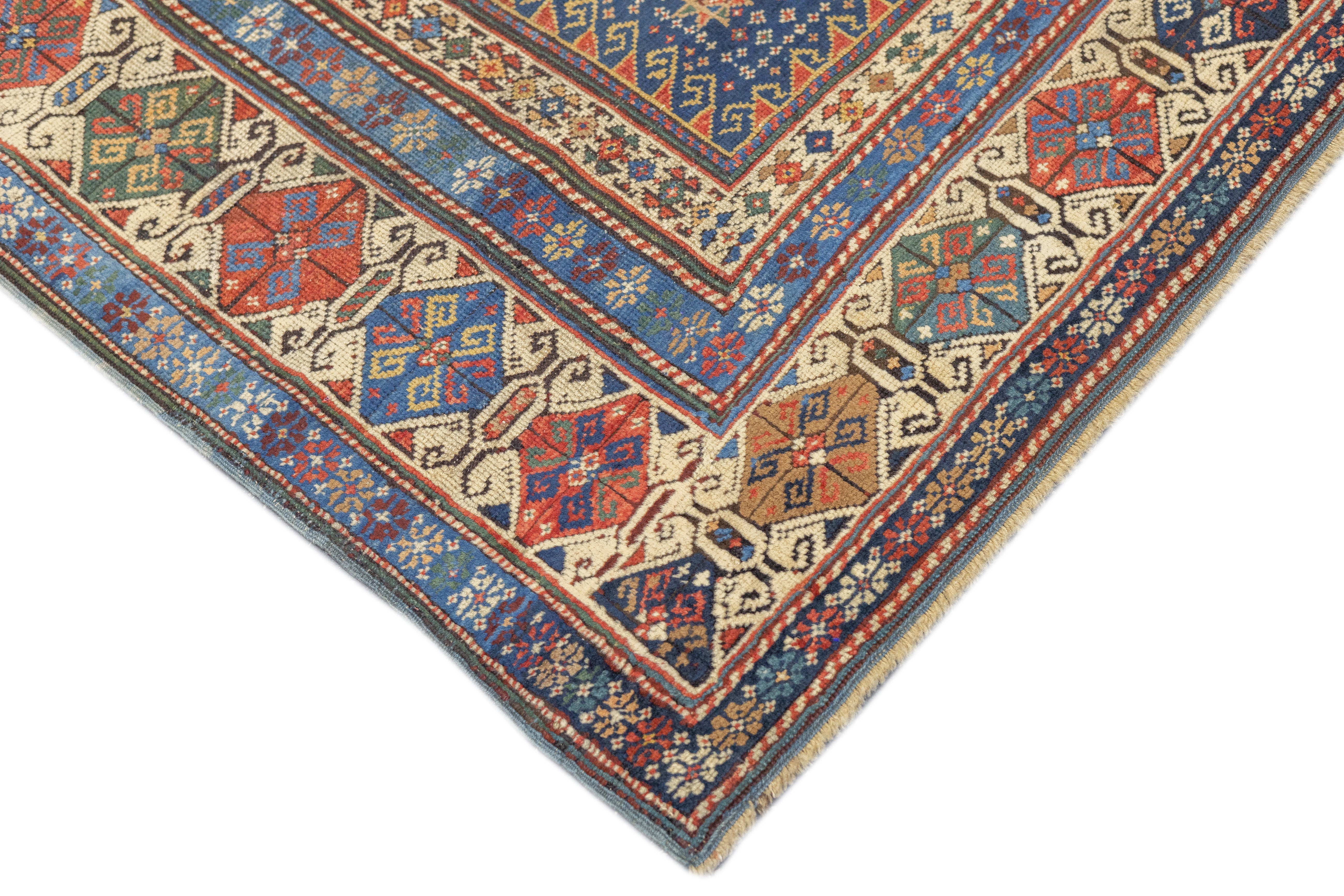 Antique Caucasian Kuba Rug 4'0" x 4'9''