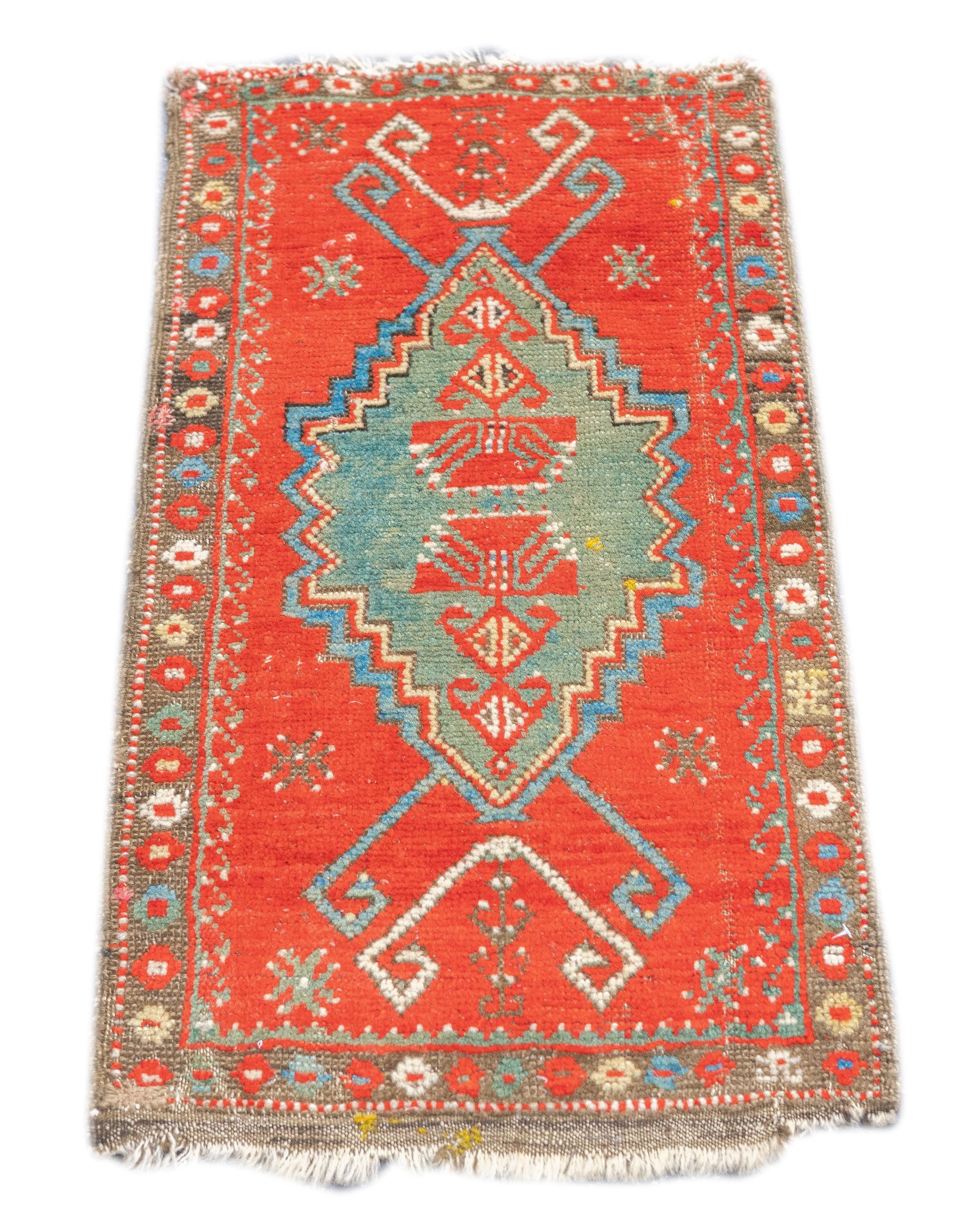 Fine Antique Turkish Konya (one of three) Rug 1'6'' x 2'11''