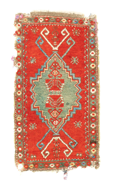 Fine Antique Turkish Konya (one of three) Rug 1'6'' x 2'11''