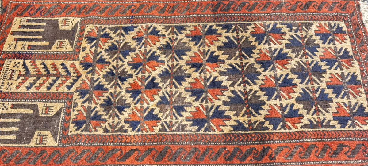 Antique Baluch Rug 2'3'' x 2'11''