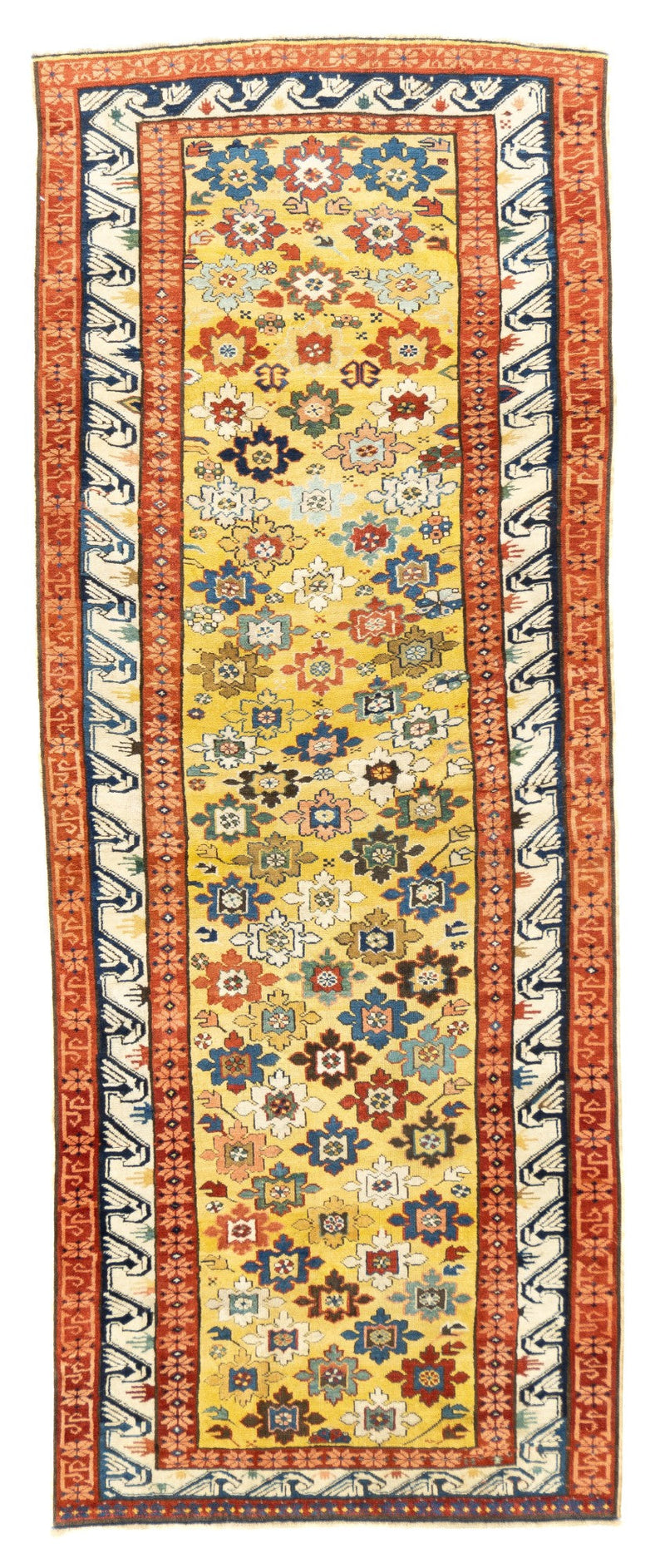 Antique Caucasian Zeyhour Rug 3'3'' x 8'4''
