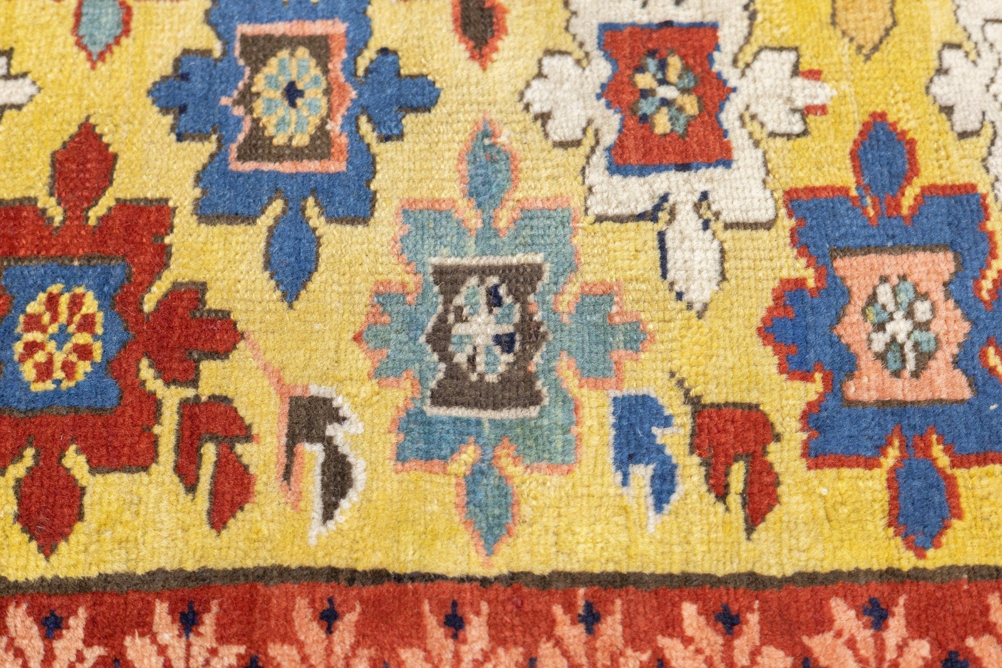 Antique Caucasian Zeyhour Rug 3'3'' x 8'4''