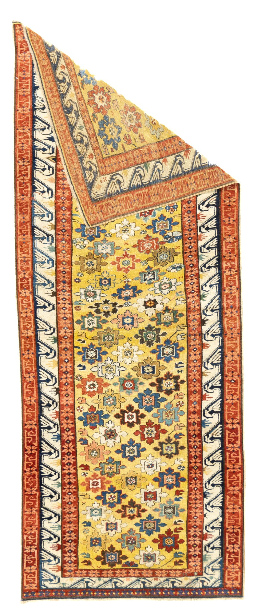 Antique Caucasian Zeyhour Rug 3'3'' x 8'4''