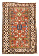 Antique Perpedil Rug 3'5'' x 5'3''