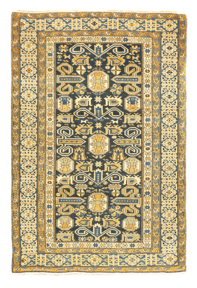 Antique Caucasian Perpedil Rug 3'3'' x 4'11''