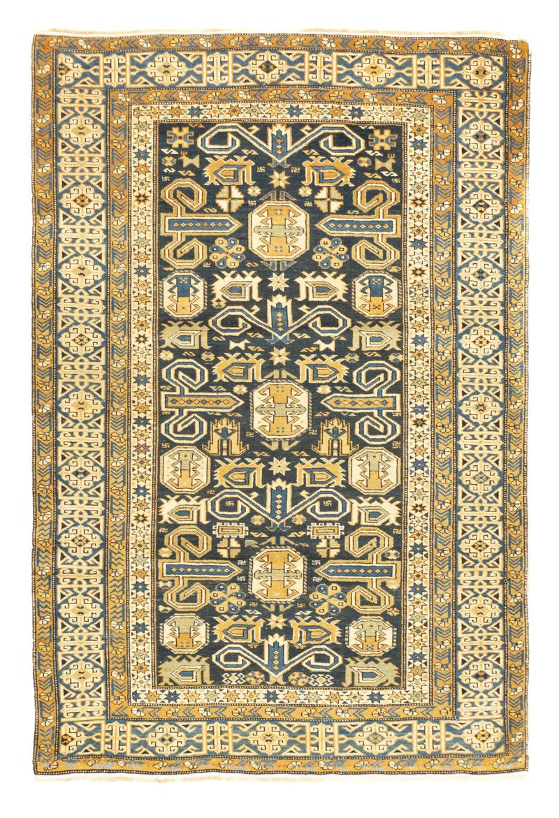 Antique Caucasian Perpedil Rug 3'3'' x 4'11''