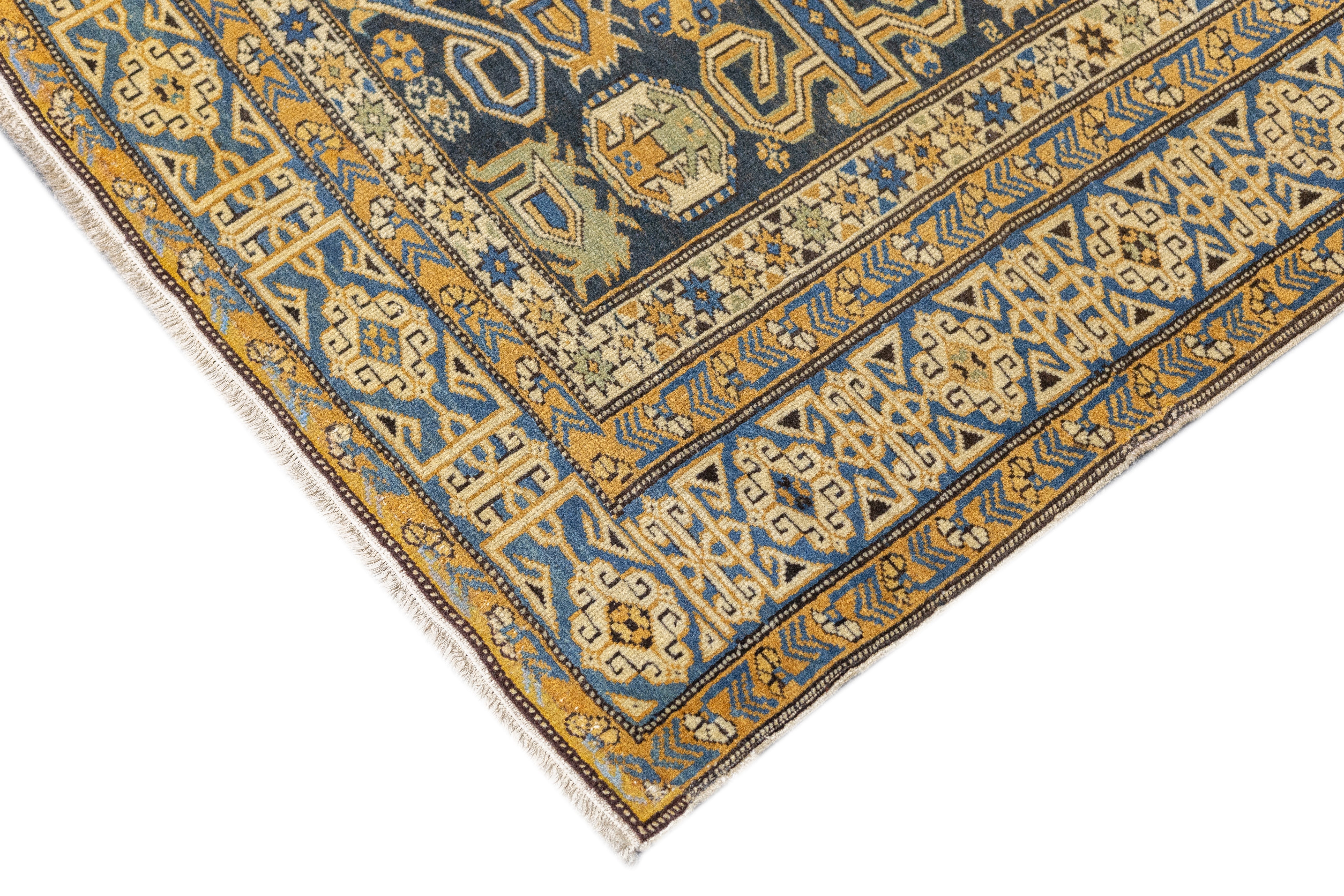 Antique Caucasian Perpedil Rug 3'3'' x 4'11''
