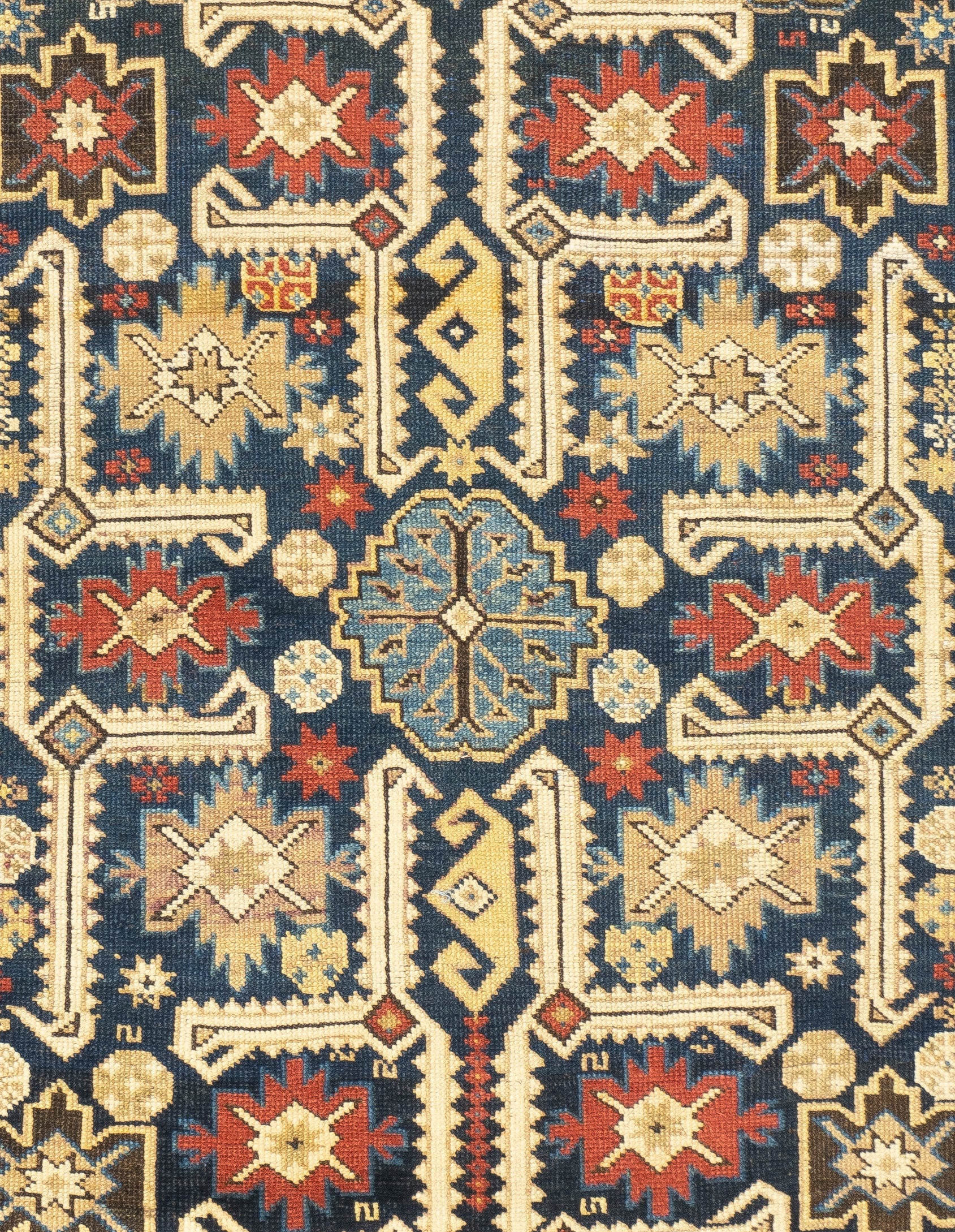 Antique Caucasian Kuba Rug 3'10'' x 5'0"