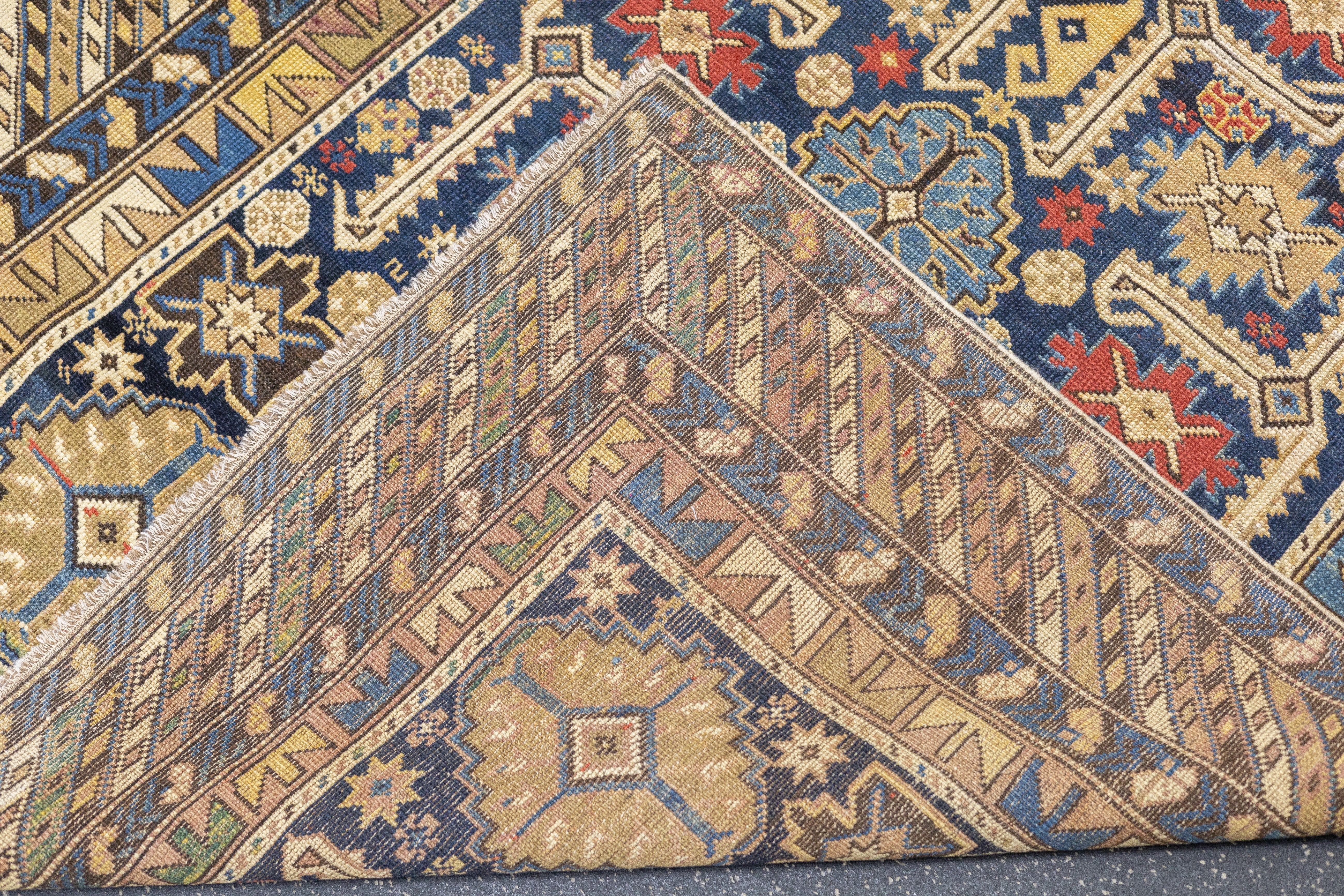Antique Caucasian Kuba Rug 3'10'' x 5'0"