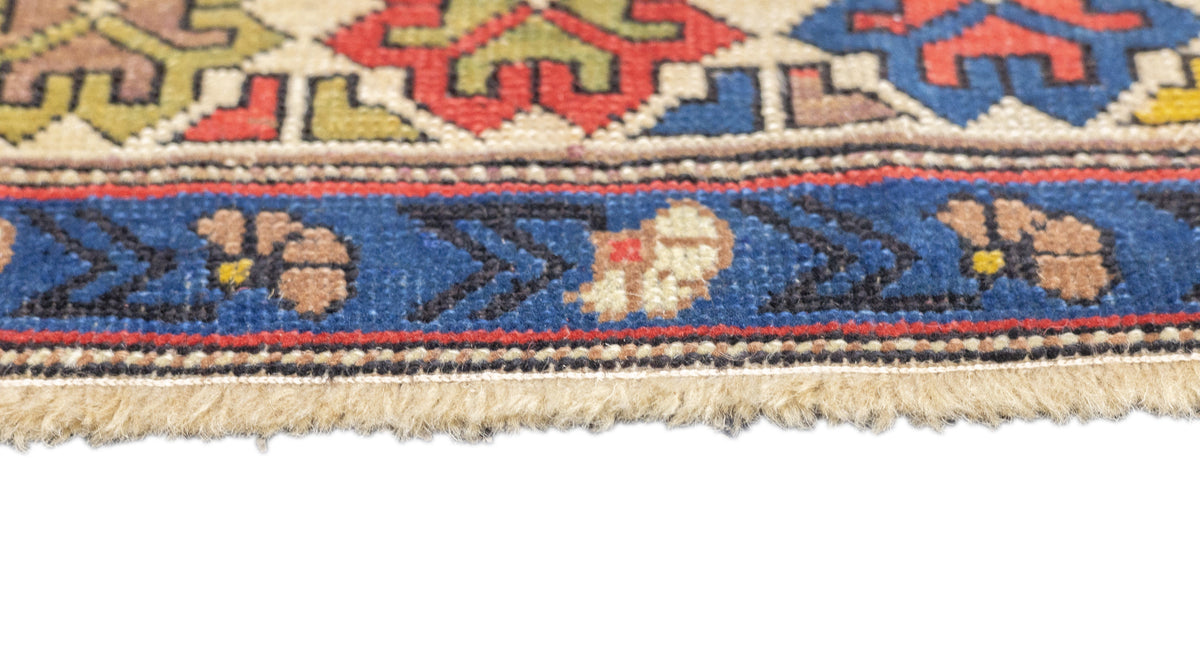Antique Caucasian Perpedil Rug 3'10'' x 5'0"