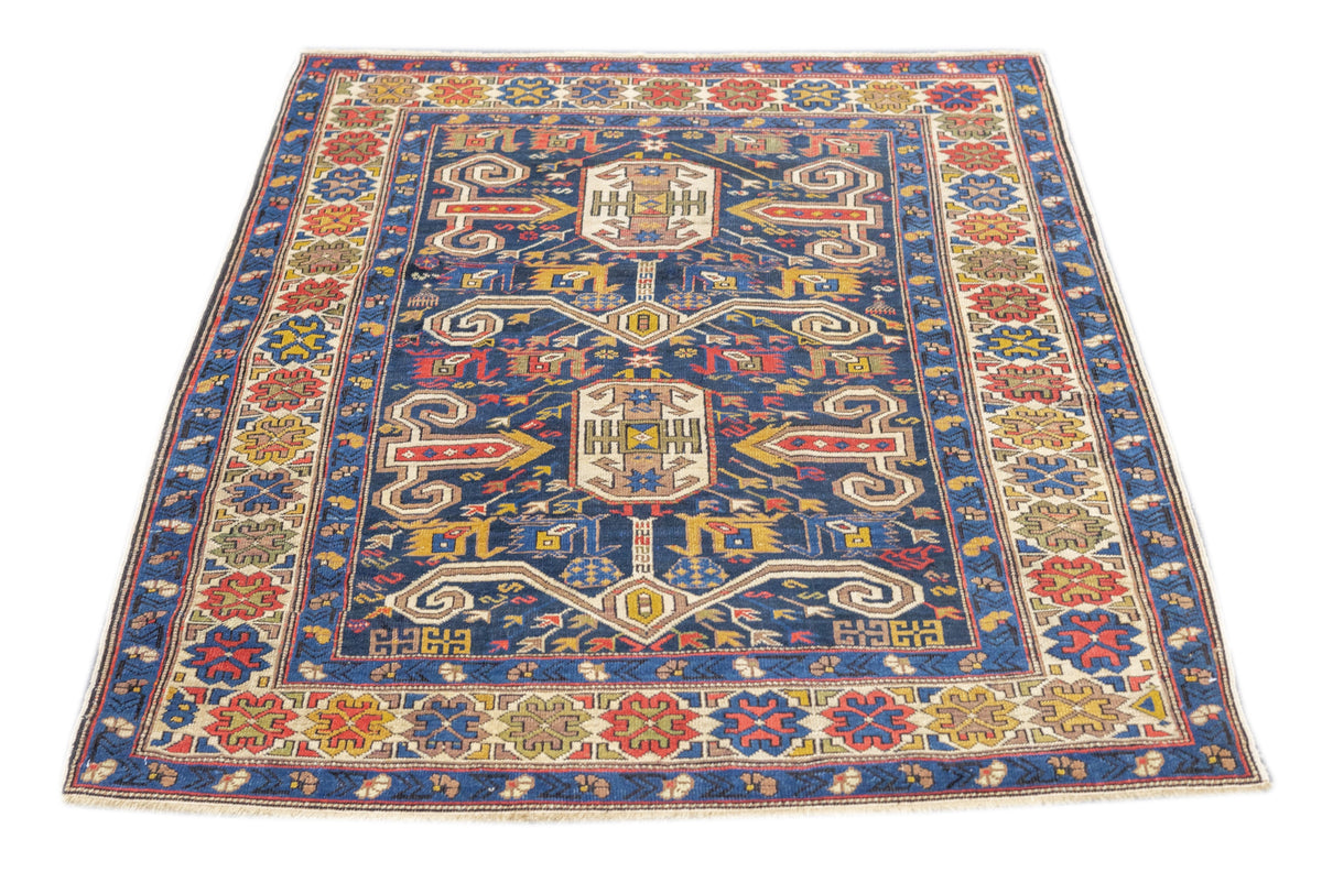 Antique Caucasian Perpedil Rug 3'10'' x 5'0"